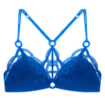Carica l'immagine nel visualizzatore Galleria, Reggiseno Lila in mesh senza ferretto - Blu