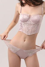 Carica l'immagine nel visualizzatore Galleria, Completo bustier e slip in raso Noelia