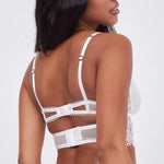 Carica l'immagine nel visualizzatore Galleria, Reggiseno bustier in pizzo Isabela - Bianco