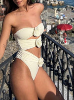 Carica l'immagine nel visualizzatore Galleria, Costume intero a fascia floreale Darcy