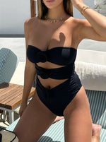 Carica l'immagine nel visualizzatore Galleria, Bikini intero a fascia floreale Katherin