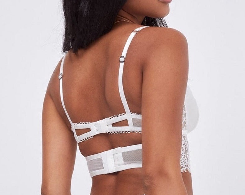 Bustier con ferretto in raso e pizzo Eliana