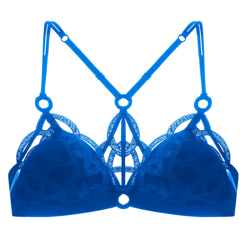 Reggiseno Lila in mesh senza ferretto - Blu