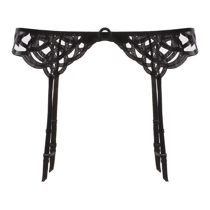 Alia Suspender in pizzo e mesh