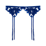 Carica l&#39;immagine nel visualizzatore Galleria, Rosie Suspender in pizzo e mesh blu
