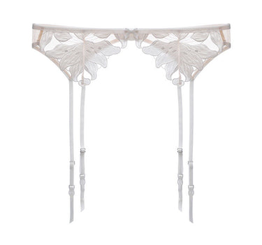 Rosie Lace & Mesh Suspenders White